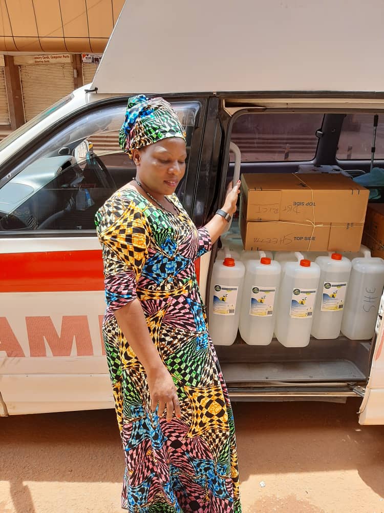 Former Sheema MP aspirant Virginia Plan Mugyenyi donates Ambulance, foodstuff to COVID-19 fight