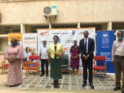 Jumia CEO Kawamara, Minister Kyambadde and UNDP Officials at the Launch y