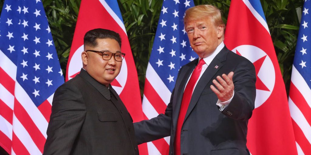 US President Donald Trump and North Korea Leader Kim Jong-Un