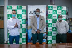 Jumia Uganda Chief Commercial Officer, Paul Tesar ,Hima Cement Commercial Director, Israel Tinkasimiire and Jumia Head of Home & Living Category, Garvin Sengendo at the launch