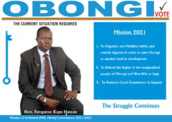 Obongi MP. Hon. Kaps Hassan Fungaro defending his position