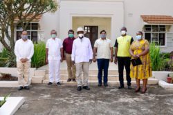 MMP Team led by Patel , Jinja West MP Balyeku after meeting the President at Jinja State Lodge
