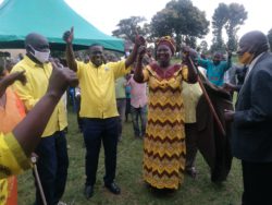 MP Atiku flashes NRM symbol after being welcomed in the party