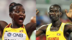 Uganda olympic Athletes Halima Nakaayi and Ronald Musagala (RP Photo)