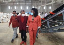 Hon.Anite With Mr Alok During a guided Tour at the factory last year