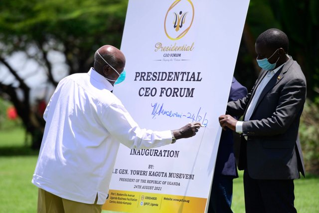 President Museveni Launches the Presidential CEO Forum Board at State House