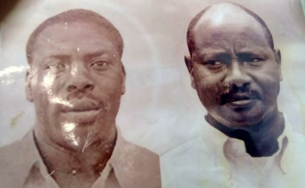 James Karambuzi with President Yoweri Kaguta Museveni