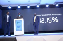 Richard-Byarugaba-NSSF-MD-L-and-Peter-Kimbowa-NSSF-Board-Chairperson-look-on-as-Finance-Minister-Hon.-Matia-Kasaija-announces-the-12.15-interest-rate-for-FY-2020-21