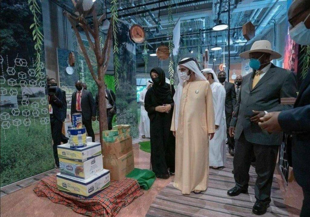 President Museveni tours one of Uganda stalls at the ongoing Dubai expo