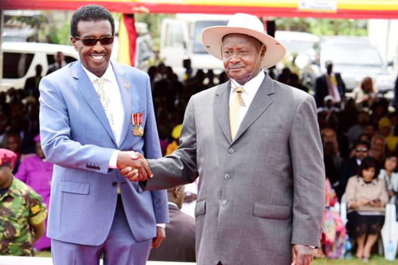 Security Minister Muhwezi with President Museveni at one of the Functions
