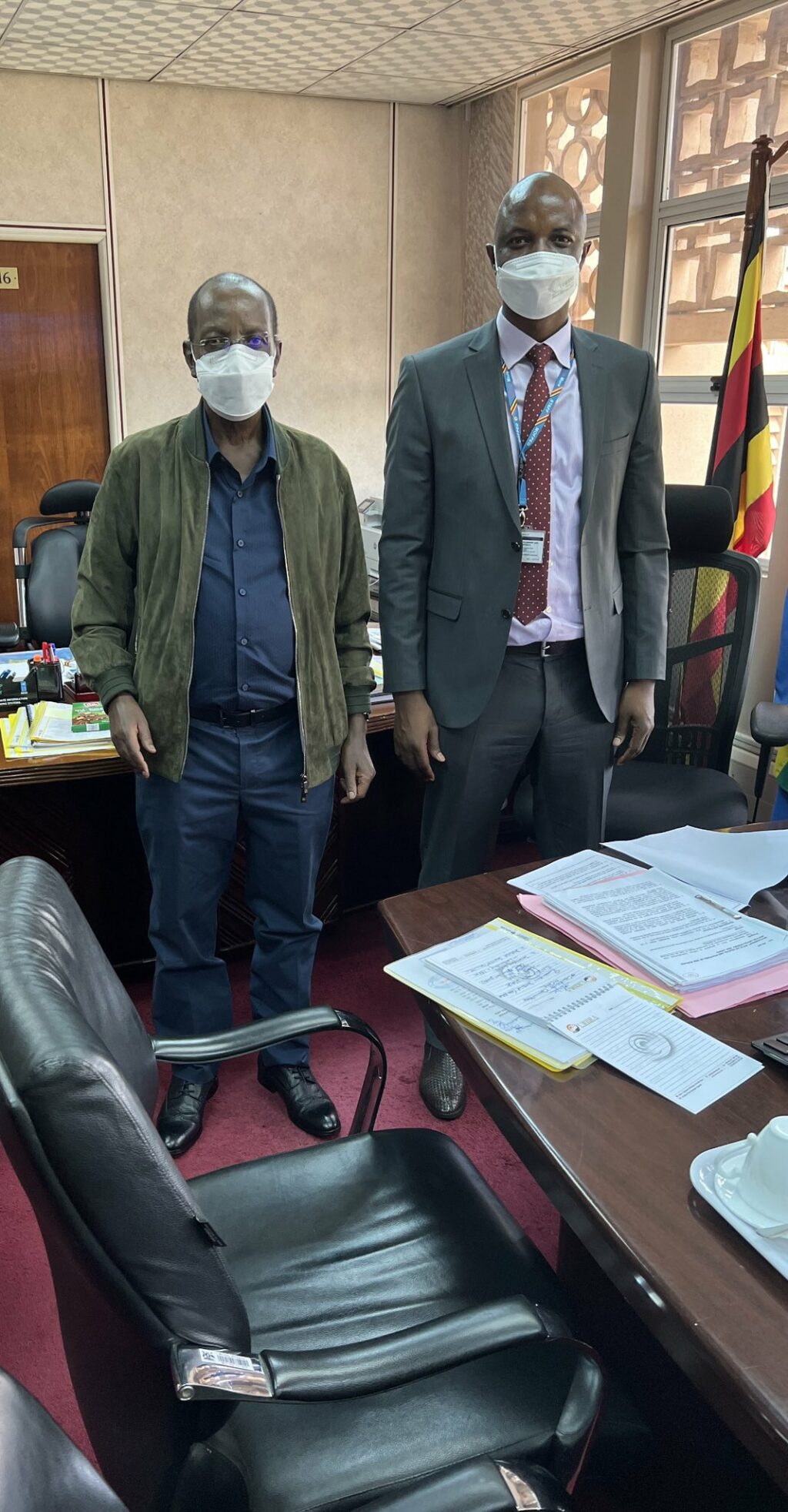 Muhakanizi paid a courtesy visit to Goobi on Tuesday November 16 at the latter's office