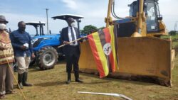 Rwamirama also launched farm machinery at the Gene-Bank campus