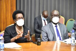 The Permanent Secretary Ministry of Health, Dr. Diana Atwine, appearing before Parliament’s Committee of Health.