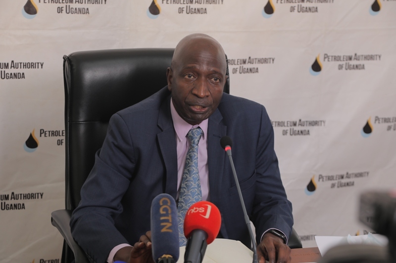 Ernest Rubondo, the Executive Director of the Petroleum Authority of Uganda during the media briefing