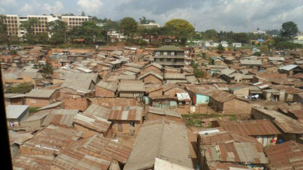 An aerial view of a section of Katanga slum