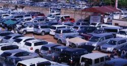 Cars in a Ugandan Car Bond