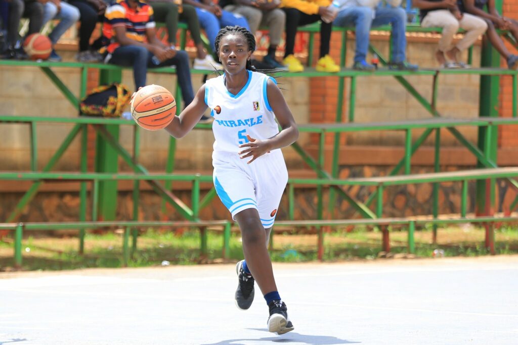 Miracle Captain Brenda Alyano in action on Saturday. FUBA Photo