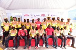 Cricket Cranes pose for a photo on Tuesday