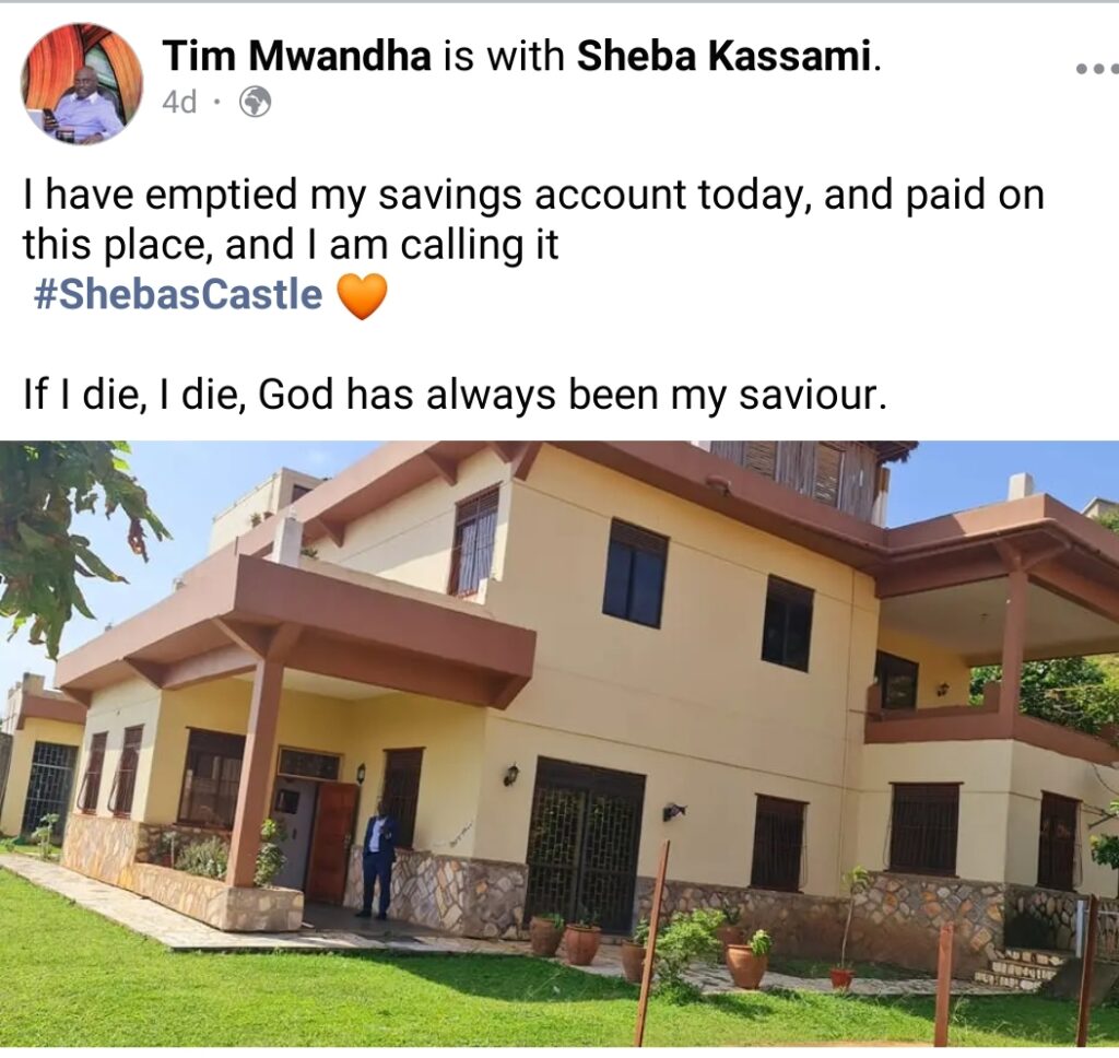 Mwandha's mansion which he gifted Sheba
