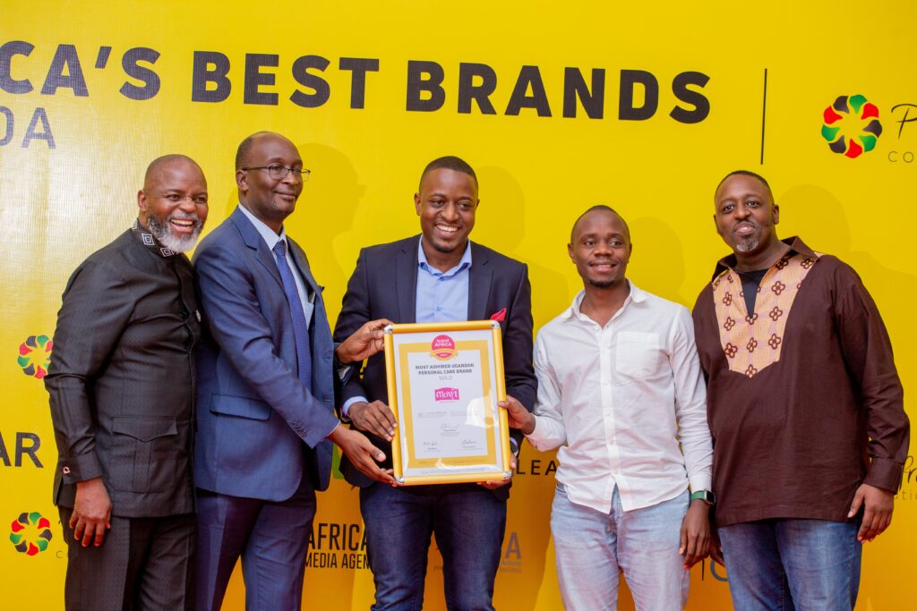The team from Movit Uganda in a group photo after receiving the award recently