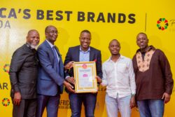 The team from Movit Uganda in a group photo after receiving the award recently