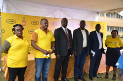 Bunyoro kingdom and MTN officials after the launch on Thursday (1)