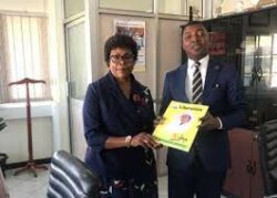 IGG Betty Kamya pose for a photo with Eng. Sewava