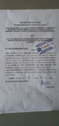 one of the letters for caveat by Benon Mugume