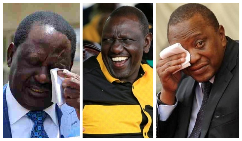 A Collage of Ruto and Odingafasd