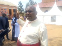 Can. Rev. Bobs Nathan Mwesigye speaking to Journalists (1)