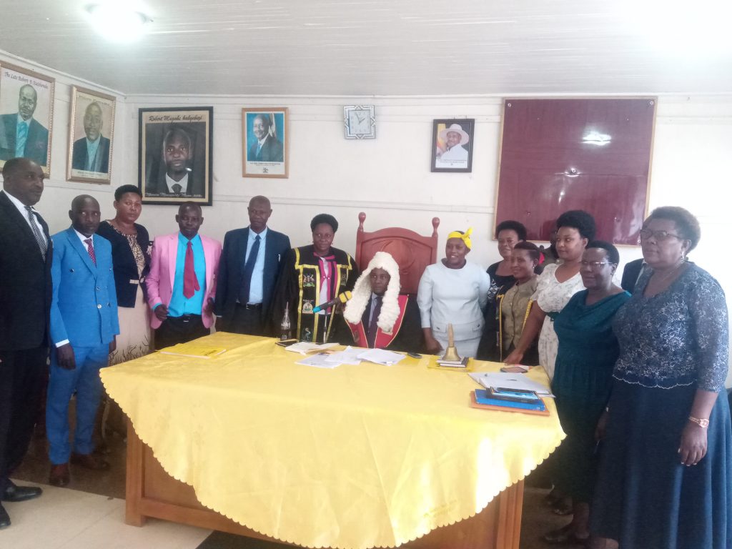 Councilors in a group photo with MP Bwahika in Council