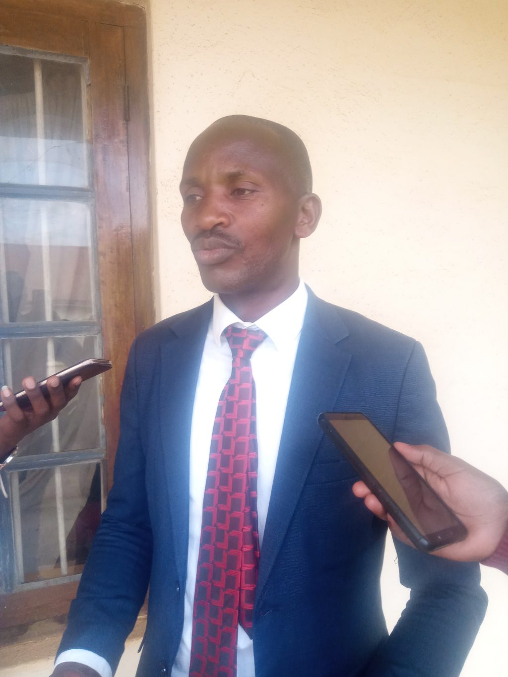 District Speaker Venance Munanukye speaking