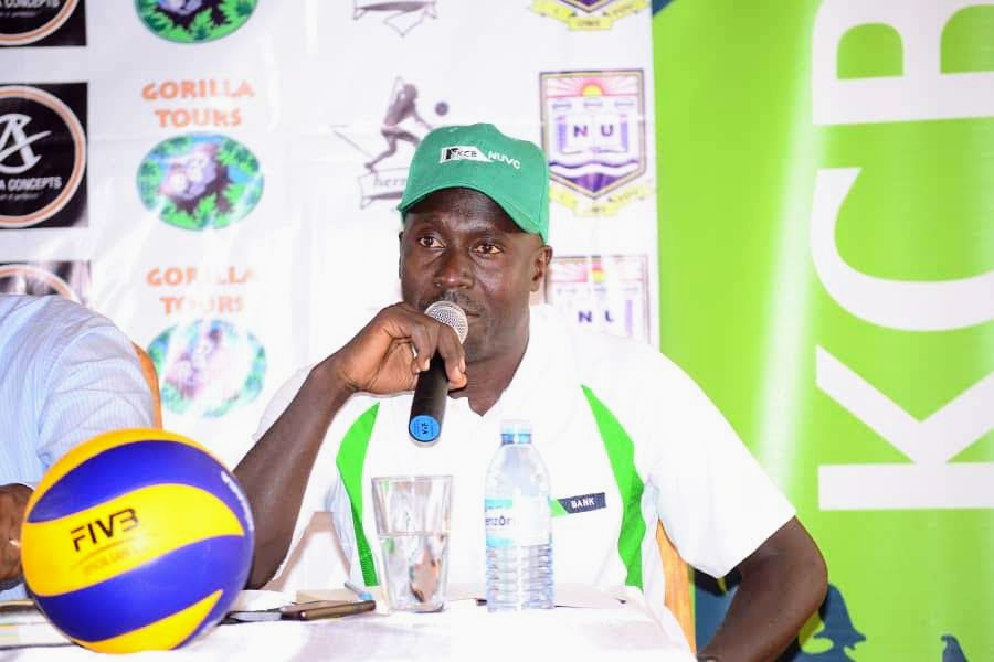 KCB Nkumba Coach Tonny Peter Lakony speaks at a previous event.