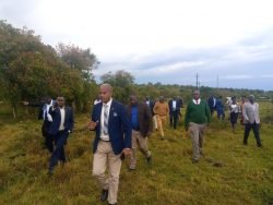 Councilors led by Speaker inspecting Renjeru Land