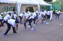 Participants engage in a fitness session during the previous Bankers Sports Gala.