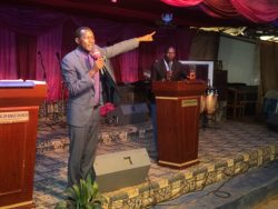 Bishop Silas speaking at his King of Kings Church