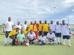 KCCA's political wing football side pose for a photo moment before kickoff.