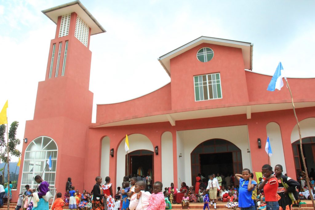 Muhanga Catholic cbhurch that was consecrated and opned by Bishop Rubaramira on sunday