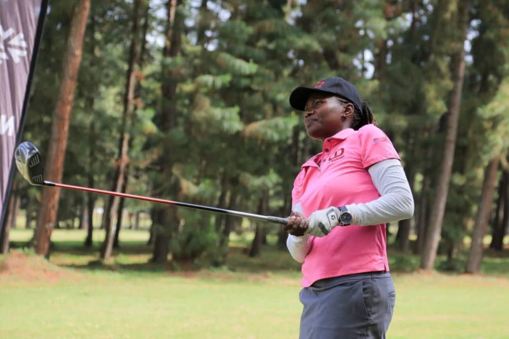 Nakalembe in action during day one of Entebbe Ladies Open that she later won in second round in March. She will be honored in tournament on Saturday at Palm Valley