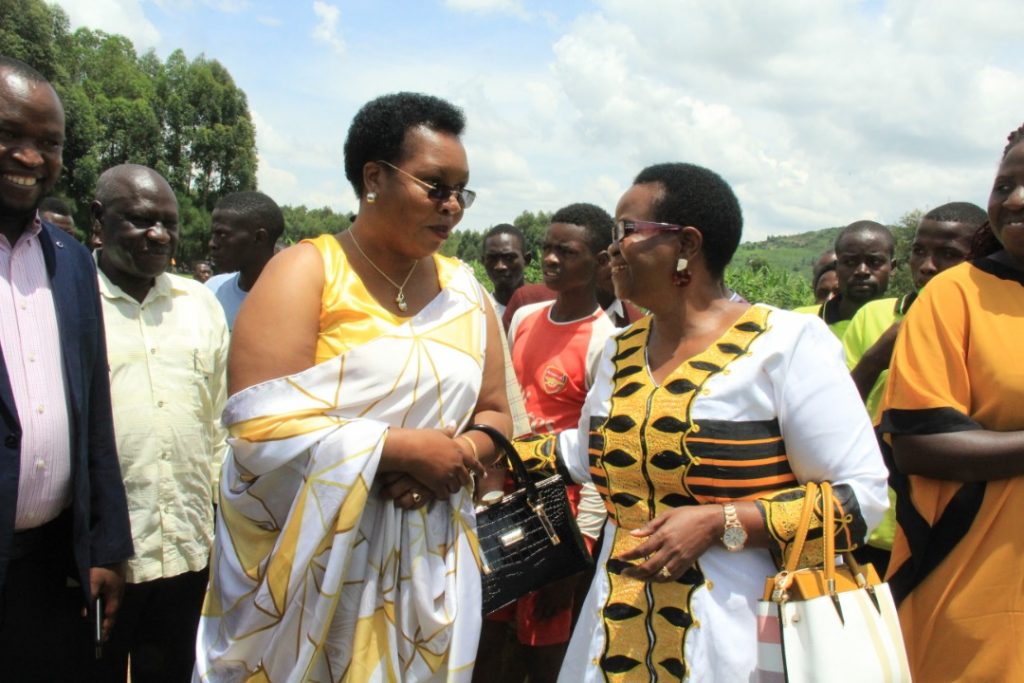 sarah mateke being recived in rukiga on tuesday