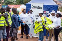 NBL staff during the flagging off of the Ondaba Road safety campaign