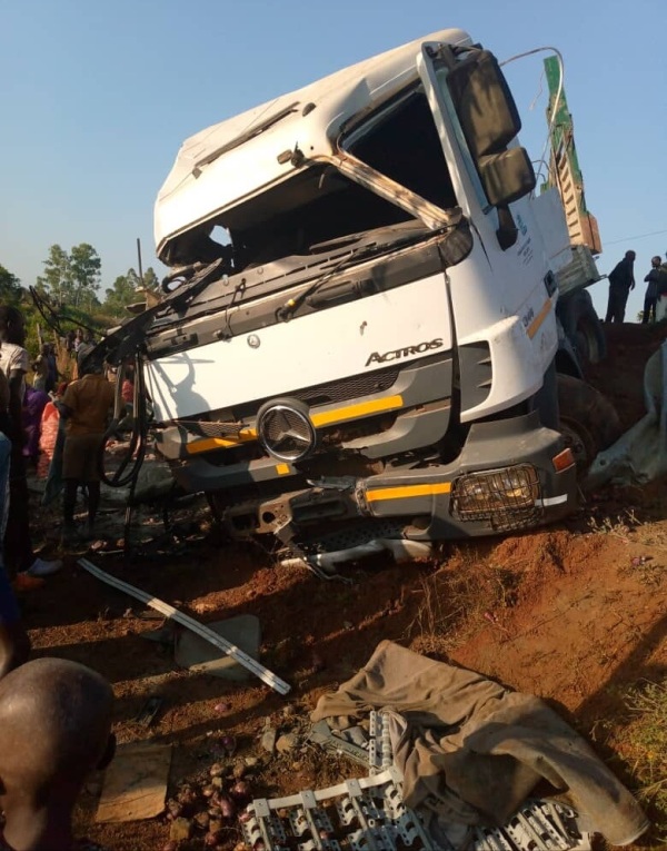 One of the killer trailers at the scene of the accident on Thursday. COURTESY PHOTO