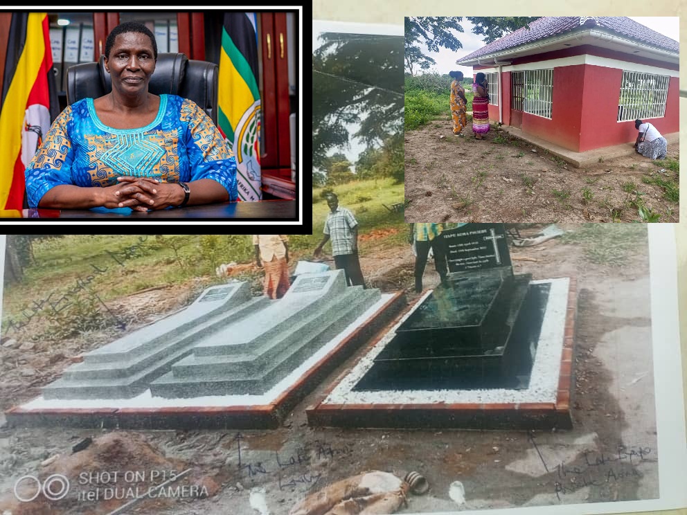The grave before is was enclosed inside a house