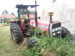 The tractor is rotting away at Sheema district headquarters