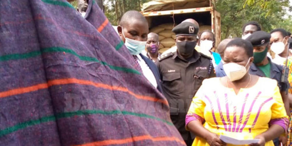 Nabbanja then declined to distribute the blankets and mosquito nets claiming they were of poor quality. Photo by Enid Ninsiima
