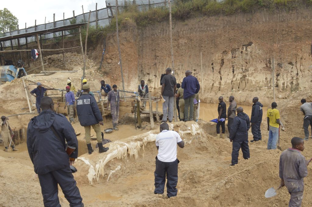 Security deployed at one of the mining sites