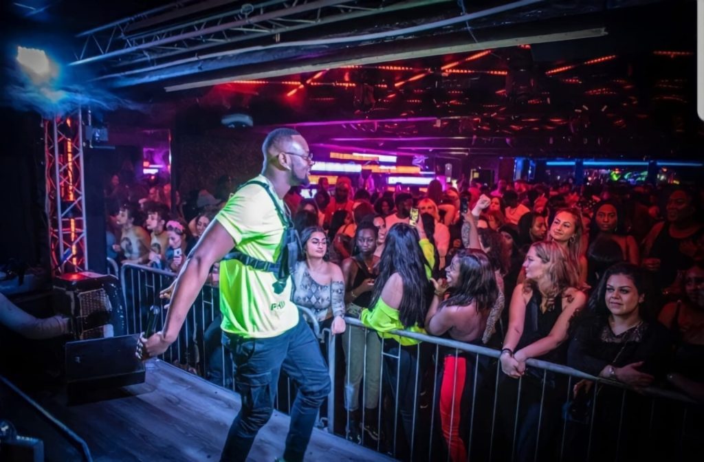Singer Silver Jay on stage