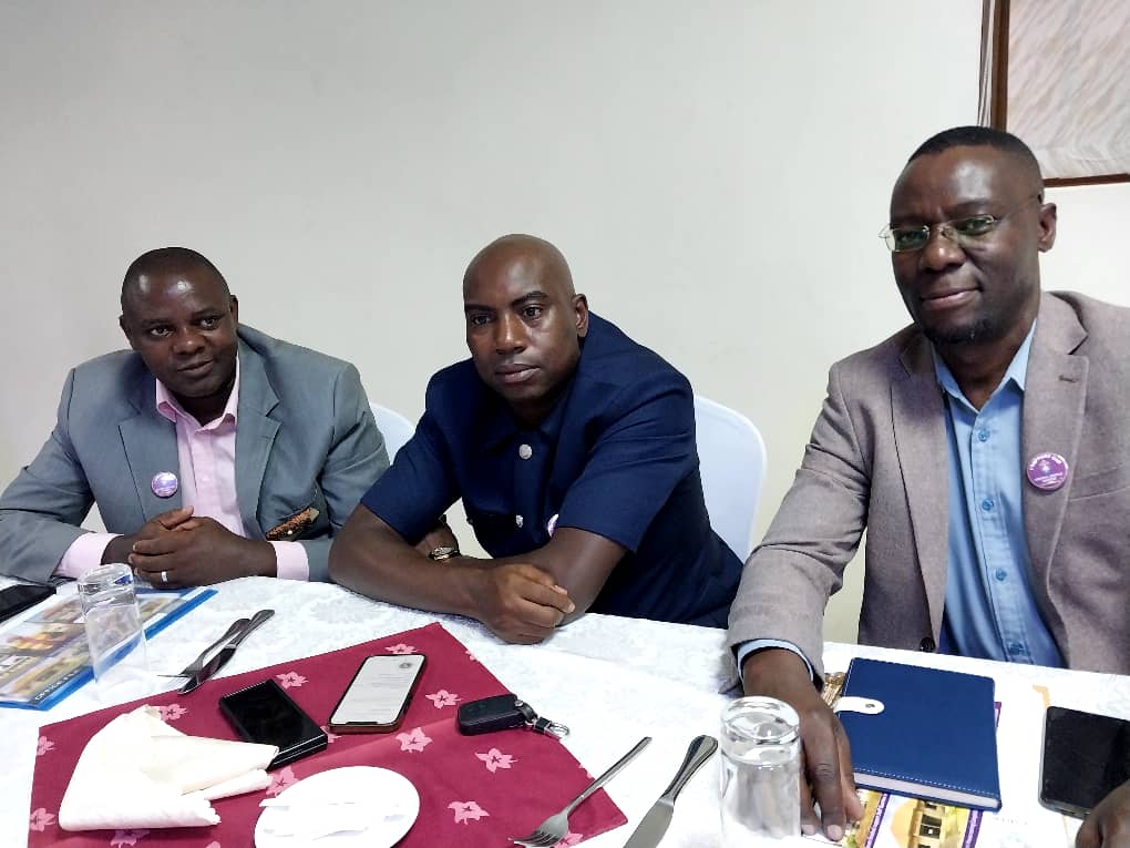Agitators of CAD led by Richard Muhangi (L) Sheema Municipality MP Dickson Kateshumbwa (M) and Red Peppe's Johnson Byarabaha Musinguzi (R) during the CAD fundraising dinner in October 2022 in Kampala
