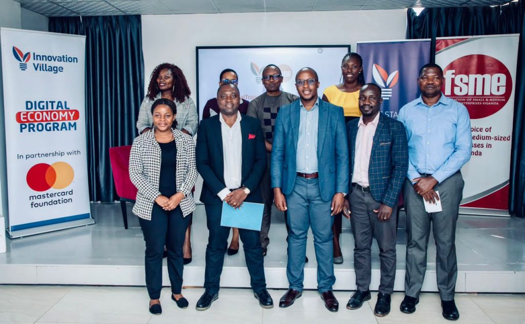 The Innovation Village and Federation for Medium and Small Enterprises officials in a group photo on Tuesday, in Ntinda