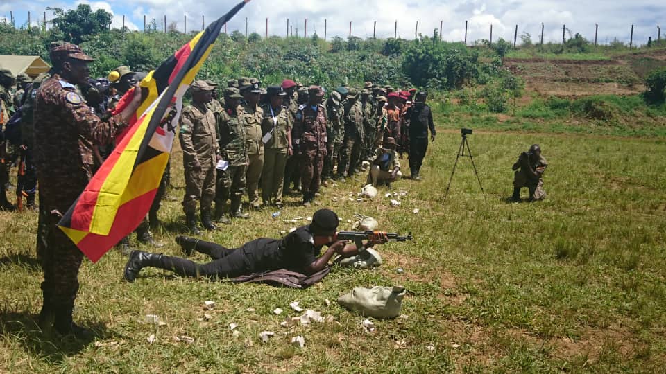Director CT Frank Mwesigwa at shooting range team at Kigo